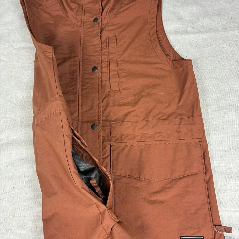 NWT Eddie Bauer EB Trekker Vest Cocoa Brown Full Snap Utility Vest Size XS - Picture 4 of 12